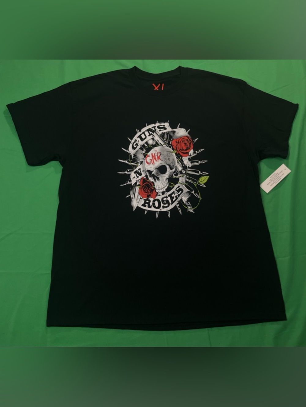 Guns N’ Roses Black T-Shirt, 90s GNR Logo Retro Skull Tee (Brand New With Tags)